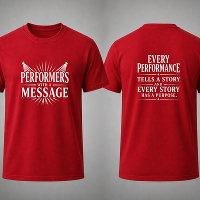 Red Perfomer's with a Message Tee